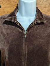 New Women's Jones Sport Dark Brown Velour Jacket Sz S Nwot