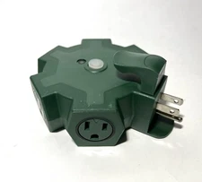 5-Outlet Outdoor Extension Cord Power Adapter Hub Heavy-Duty 15A Safety Covers