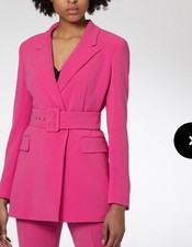 Marella Reggio Pink Belted Blazer Size 8