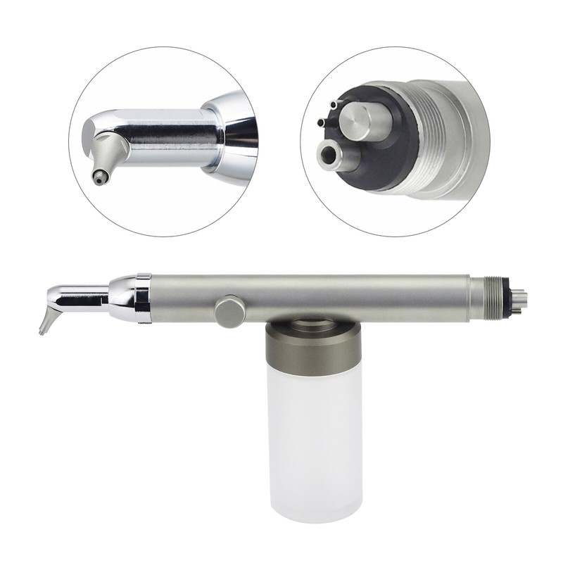 Dental Air Abrasion Master Alumina Sandblaster Gun with Cooling Function 4 Hole