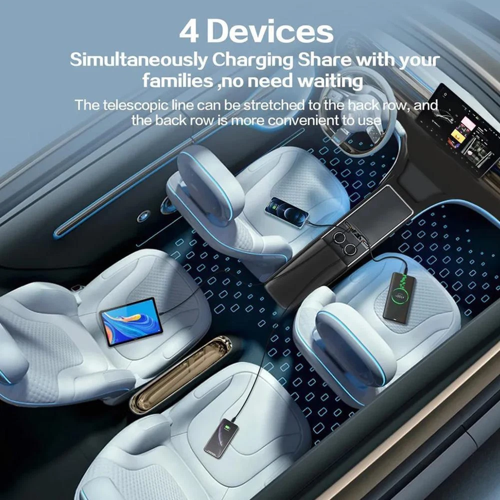 Car Charger USB Hub Fast Charge Cable Adapter Docking Center Station P6C9 аχ