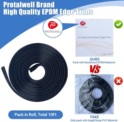 Rubber Edge Trim, Self-Adhesive Rubber Edge Trim, Edge Protector for Sheet Meta