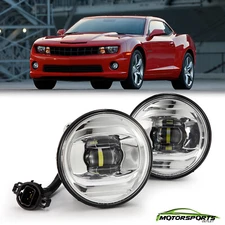 For 2007-2017 Chevy Avalance Black LED Fog Lights Pair Front Lamps Bulbs Set