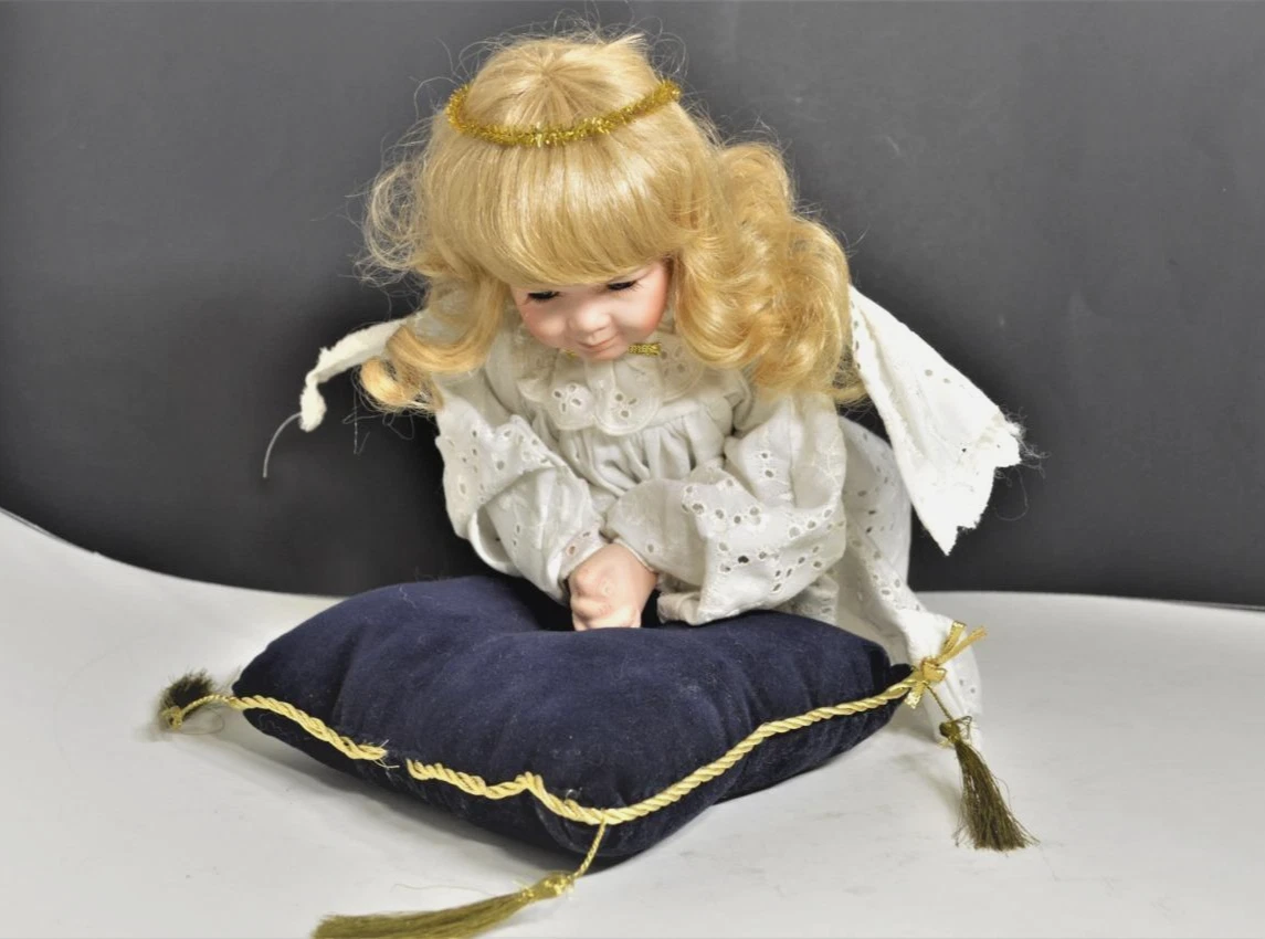 Porcelain praying sales angel doll