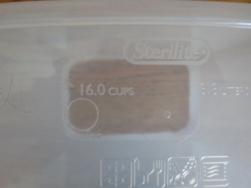 Sterilite Food Storage Ultra Latch 16 C/128 ozClear BPA Free Container Red Trim - Picture 10 of 18