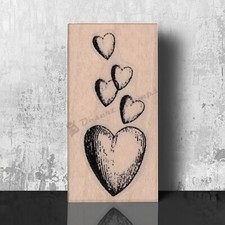 Mounted Rubber Stamp, Hearts Background, Hearts, Love, Valentine's Day, Romance