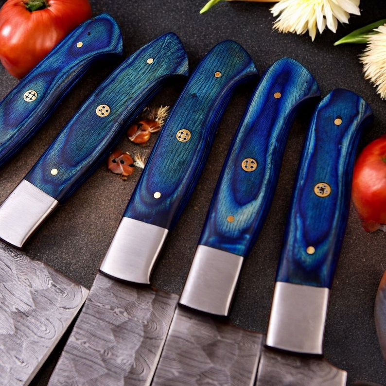 Handmade Damascus Chef Knife Set