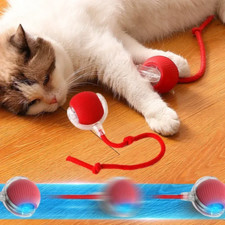 Electric Cat Ball Toys Automatic Rolling Ball Faux Tail Rechargeable Smart Pet I