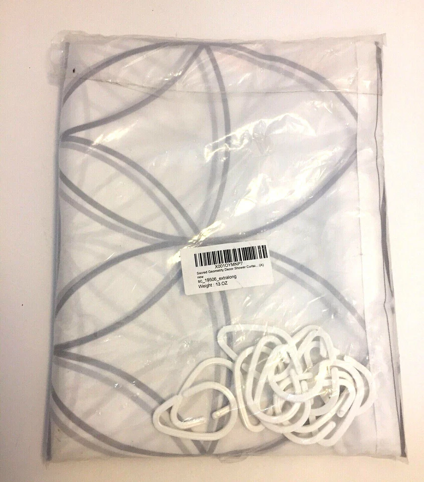 Ambesonne Geometría Sagrada Decoración Cortina de Ducha Baño Poliéster 12 Ganchos  Foto 2 de 4