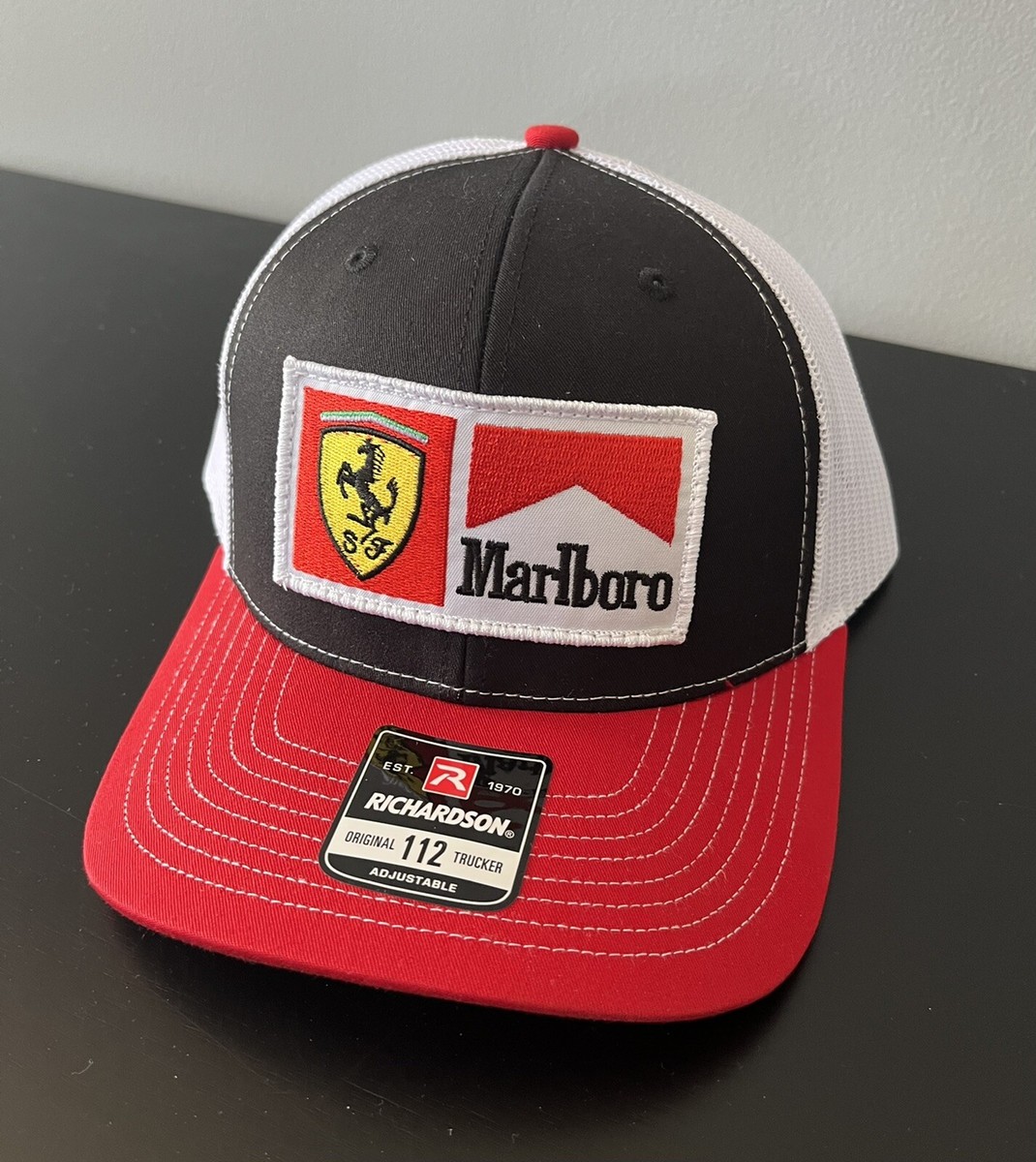 Vintage Team Ferrari Marlboro Richardson 112 Trucker Hat | eBay