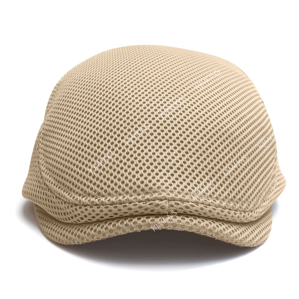 Gorra plana de verano para hombre transpirable malla hiedra gorra boina sombrero de noticiero gorra Gatsby cabbie Foto 2 de 4