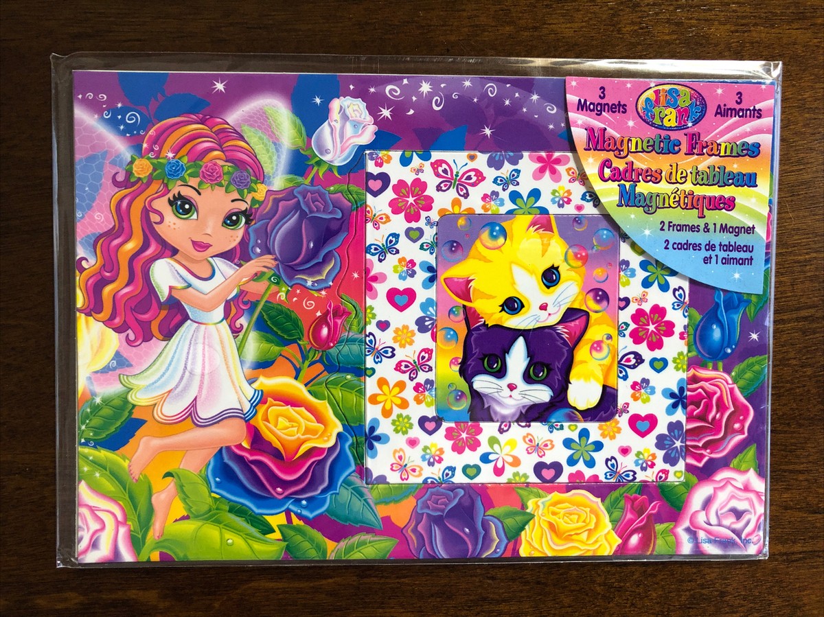 Lisa Frank Magnetic Frame Set Bubble Kittens Fairy Roses Flowers