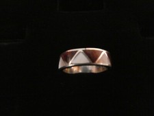 Peruvian Silver RIng , 16 mm, size 5 1/4, 3 grams