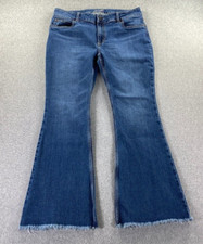 Wrangler Women  s Size 35 X 30.5 Mid Rise Flare Leg Blue Denim Jeans