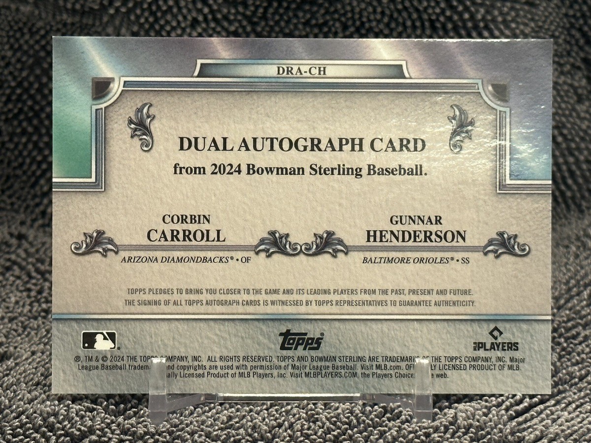 2024 Bowman Sterling - Dual Refractor Autographs Corbin Carroll 