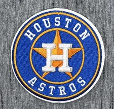 HOUSTON ASTROS EMBROIDERED IRON ON PATCH 3” DIAMETER FREE SHIPPING