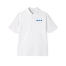 Embroidered HOKA Logo Piqué Polo Golf Shirt
