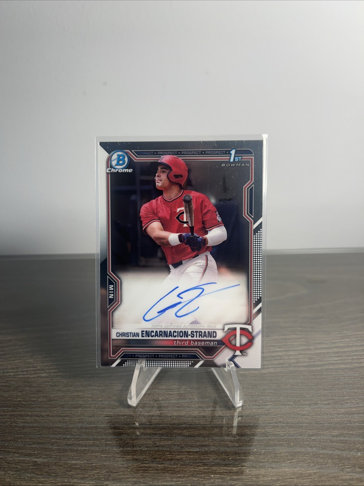 2021 Bowman Draft Christian Encarnacion-Strand 1st Bowman Chrome Autograph Reds