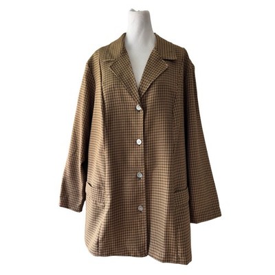 Vintage  90s Betsy s Things Tan Lightweight Single Breasted Blazer