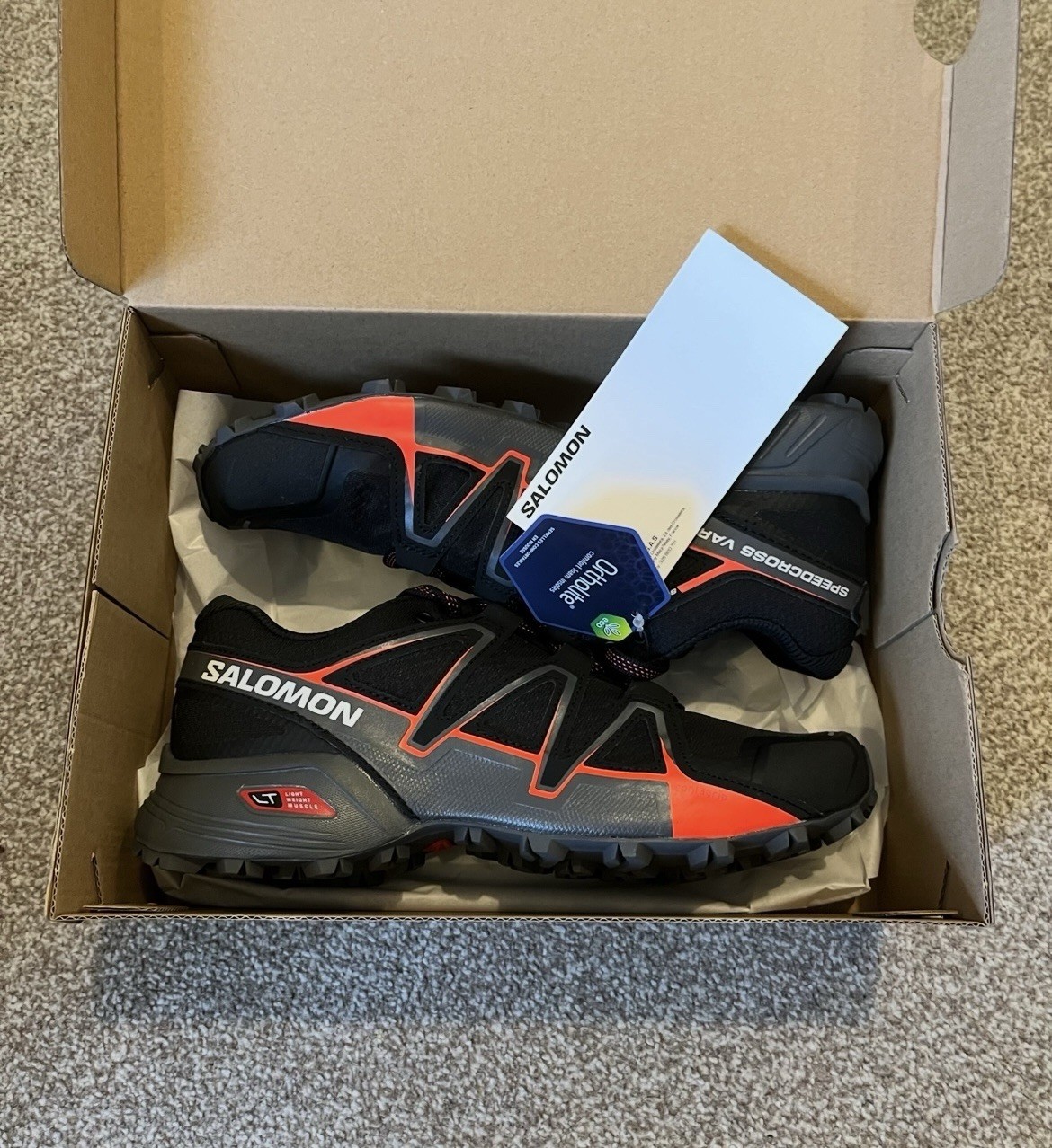 Salomon Speedcross Vario 2 scarpe da ginnastica donna running UK 5 5 nuove nere rosse