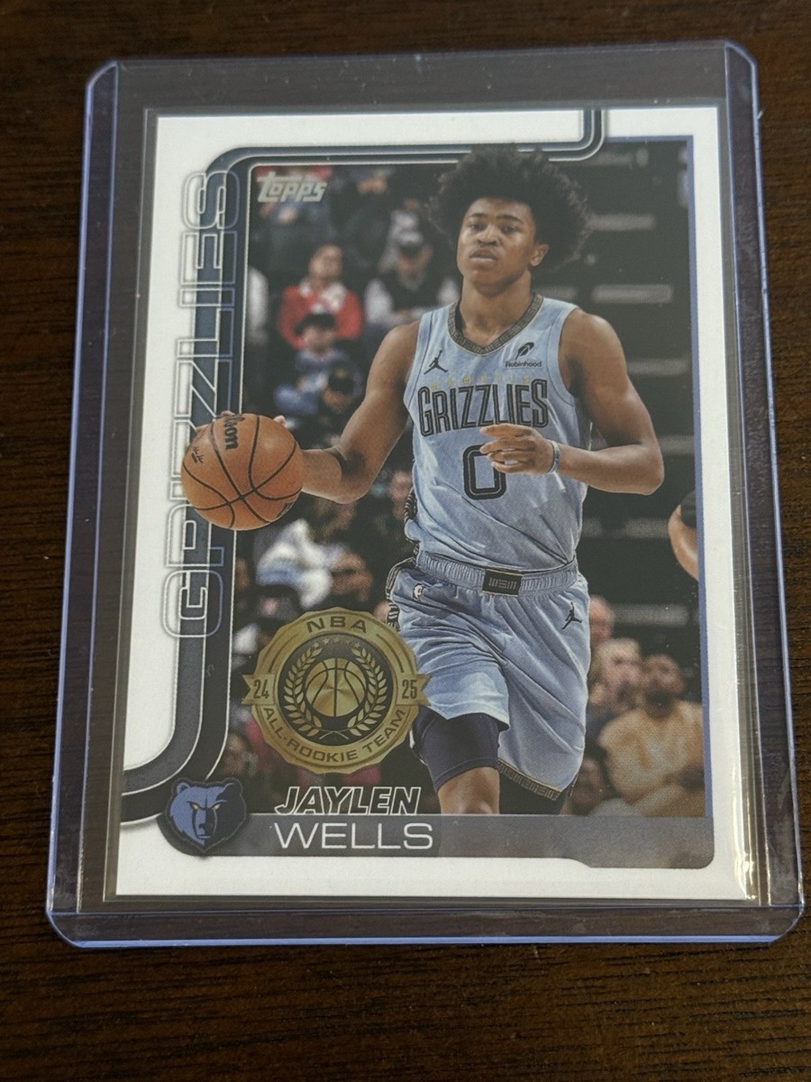 2025-26 Topps Basketball Jaylen Wells 2024-25 All-Rookie Team Seal
