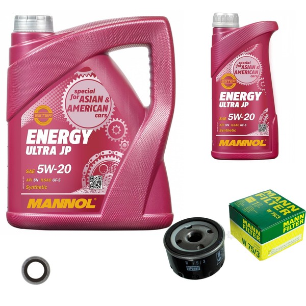 Mann Inspektionspaket 6L Mannol Energy 5W-20 FüR Renault 9 1.4 1.1 Nissan-image