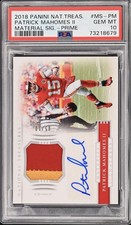Patrick Mahomes 2018 NATIONAL TREASURES Patch Auto /10 PSA 10