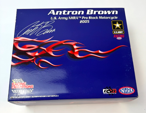 2005 Antron Brown US Army Racing NHRA Pro Stock Diecast Moto #987/1002 - Foto 3 di 13