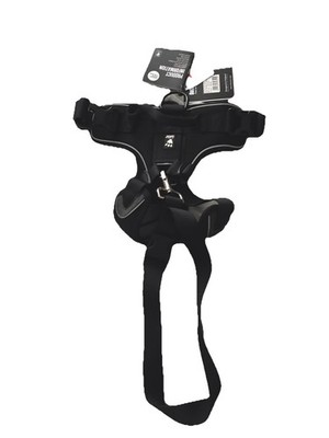 Hurtta Active Harness 24 -32 Inch girth With Short Leash Reflective In Raven New