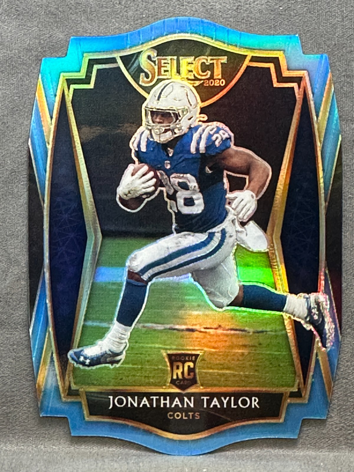 2020 Panini Select #153 Jonathan Taylor Premier Level Light Blue Die-Cut RC