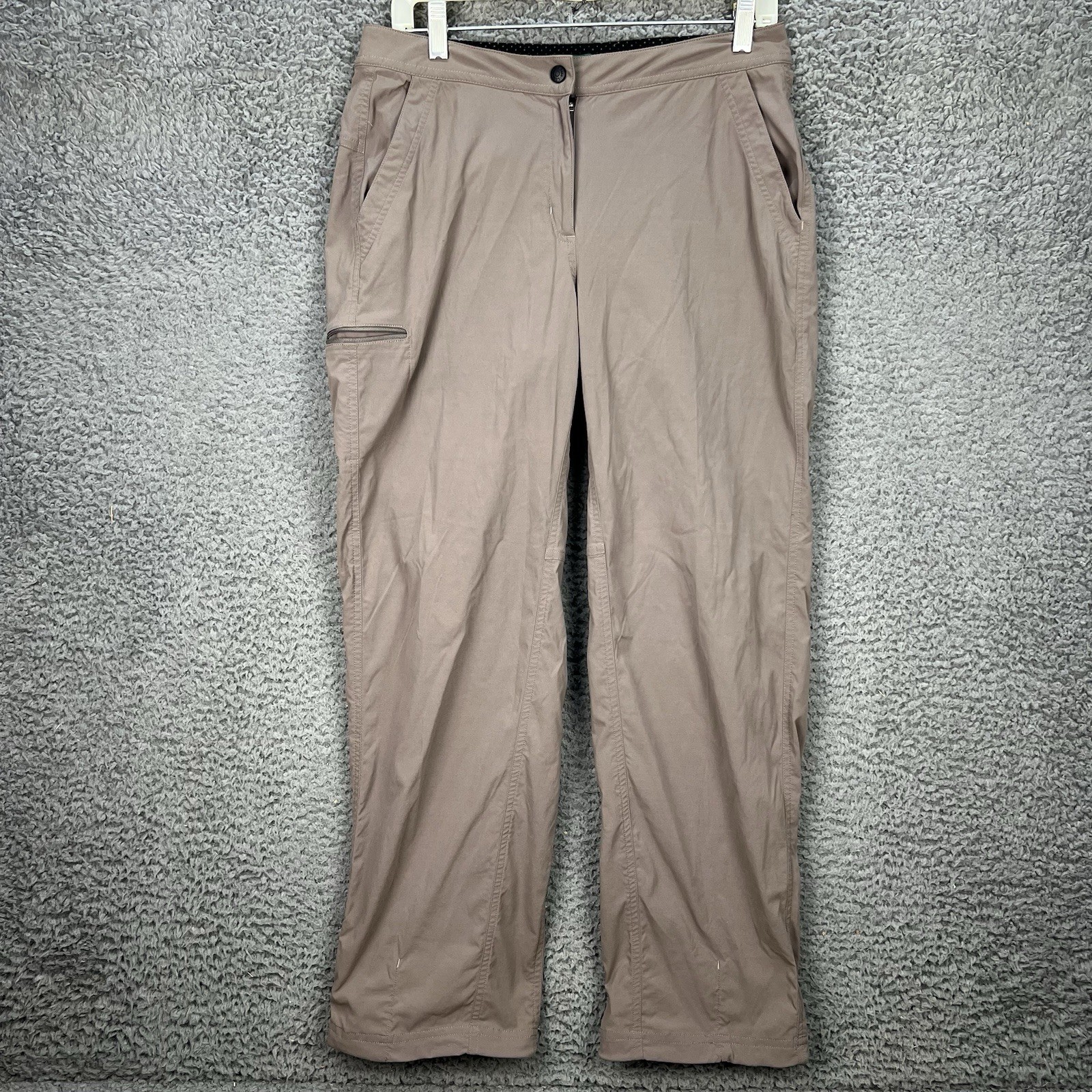 LL Bean Vista Trekking Pants Womens 10 Straight Leg Cargo Lined Hiking Outdoors