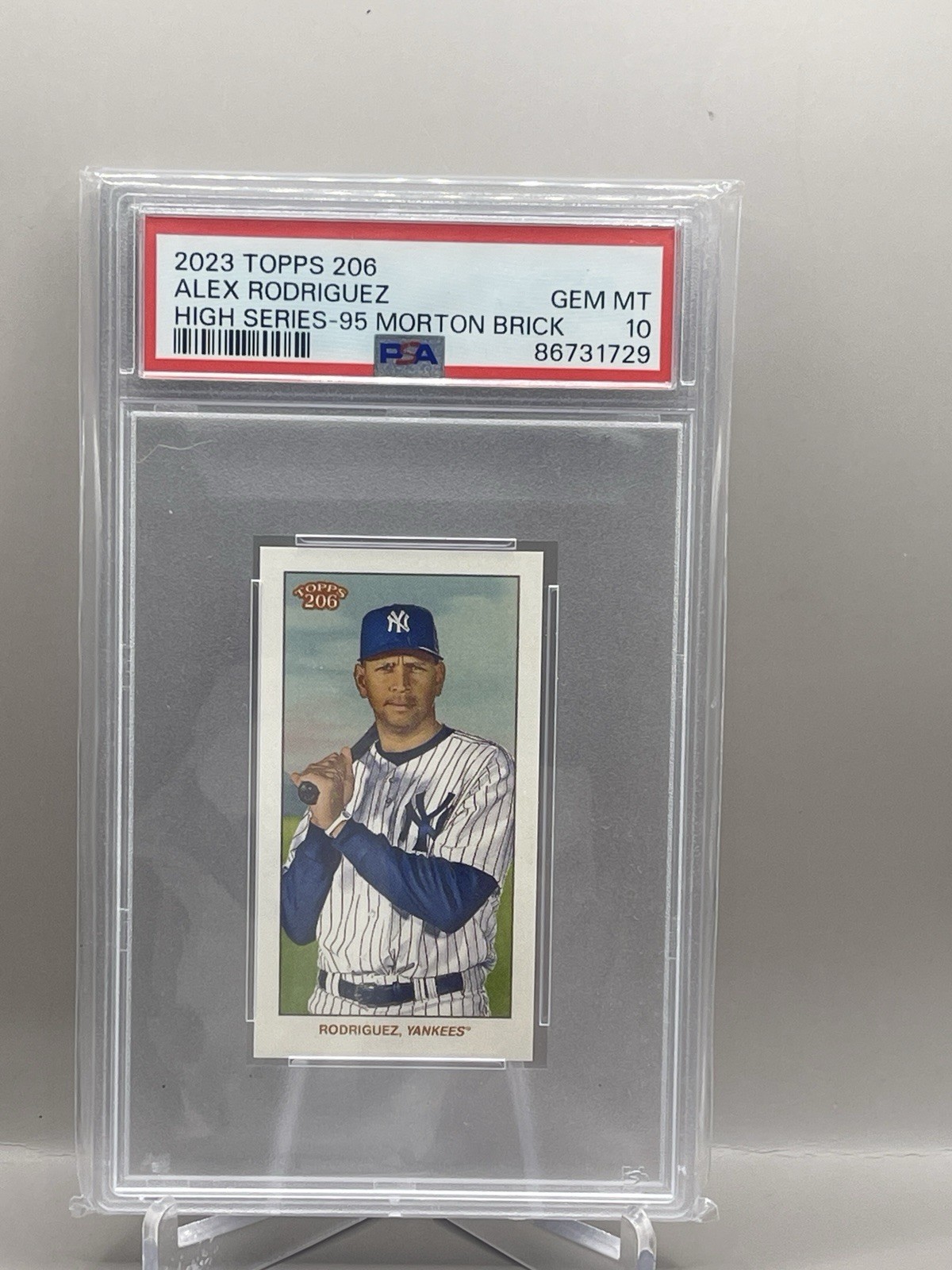 2023 Topps T206 High Series Alex Rodriguez 95 Morton Brick /25 SP PSA 10 POP 1