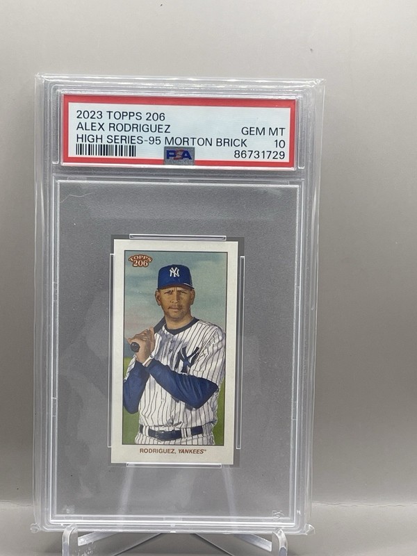 2023 Topps T206 High Series Alex Rodriguez 95 Morton Brick /25 SP PSA 10 POP 1