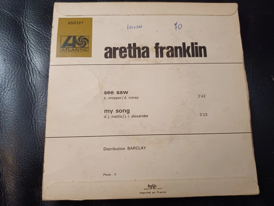 Aretha Franklin - See Saw French PS Soul Funk Formidable R&B  1968 - Photo 2/4