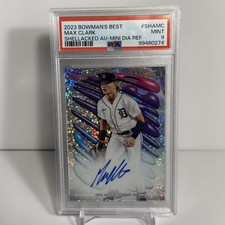 2023 Bowman's Best Shellacked Auto Max Clark Mini-Diamond Refractor /25 (AU, RC)