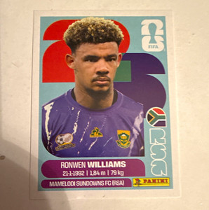 Panini FIFA World Cup 2026 Ronwen Williams RSA 2 Mamelodi Portrait Sticker