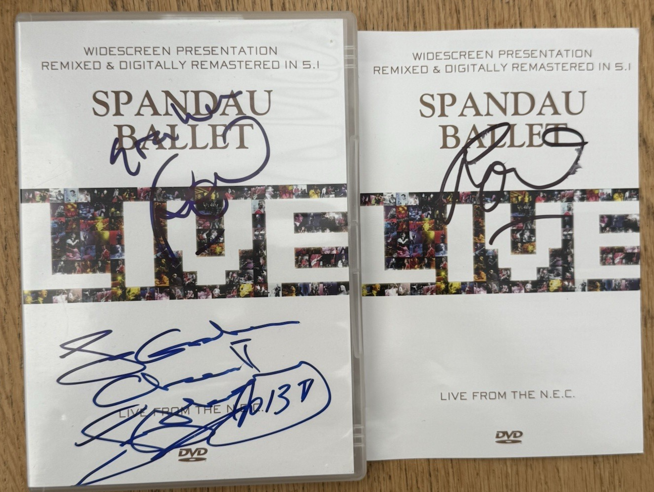 Spandau Ballet Live At The N.E.C. DVD Sleeve Signed Martin Kemp & Tony Hadley