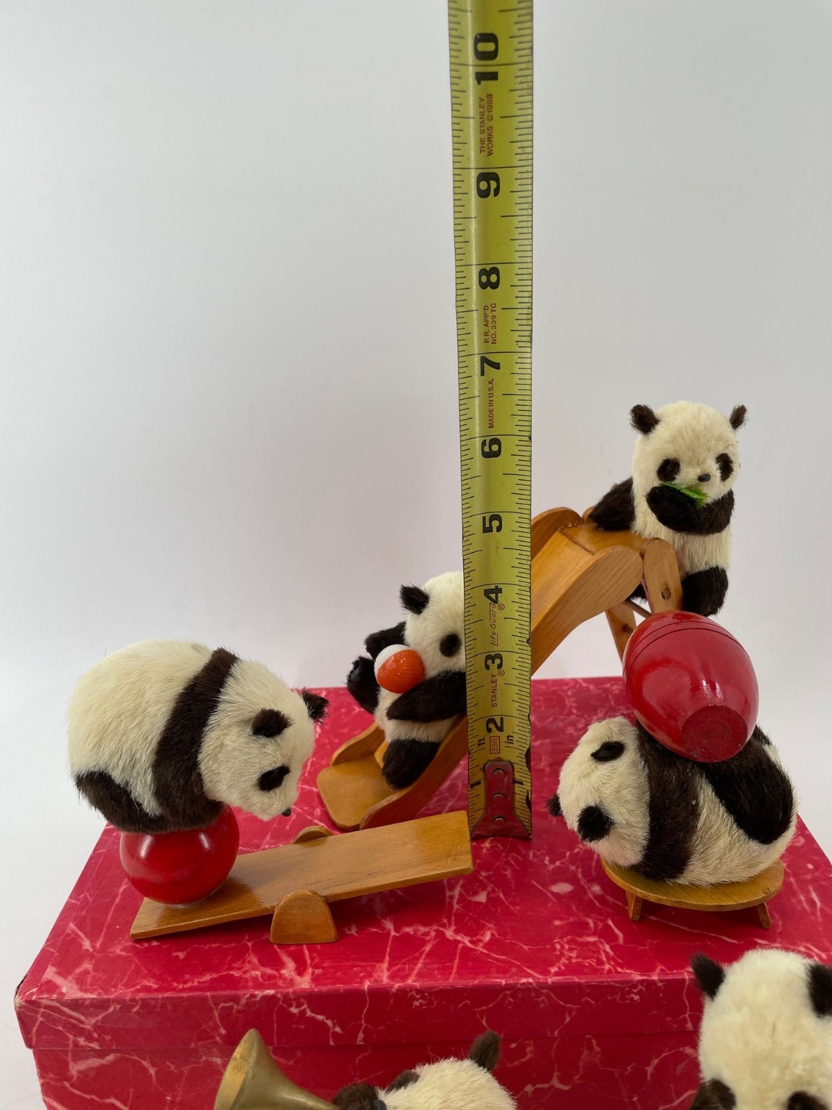 Vintage Set of Panda Bear Figurines - Chinese Figure / Figurine Lot - CUTE