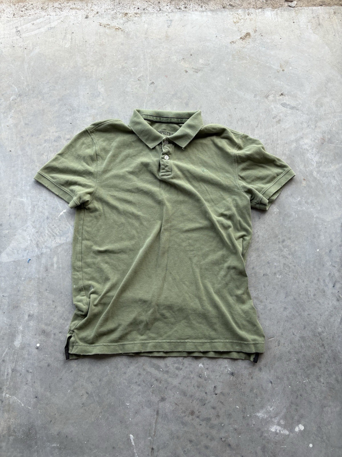 Vintage Y2K Aeropostale Sage Olive Green Short Sleeve Polo L