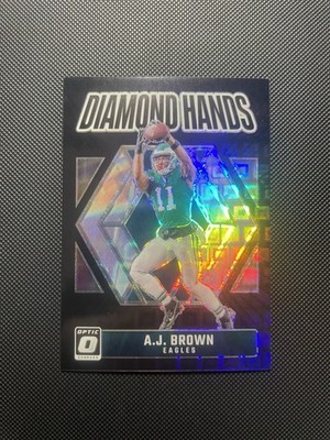 AJ Brown Diamond Hands Black Pandora 11/25 Number Match - Optic Football 2024
