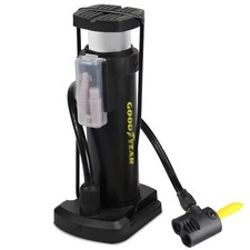 Goodyear Mini Fußpumpe tragbar manuell Inflator Fahrrad Reifen Ball Pool 3 Adapter