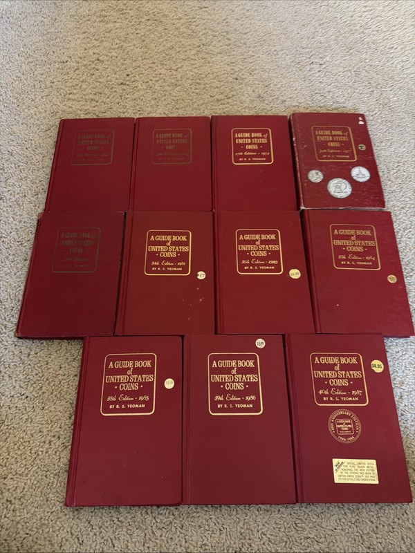 Vintage Red Book Coin Guide Lot R.S. Yeoman 13 - 40 Editions 11 Books In All