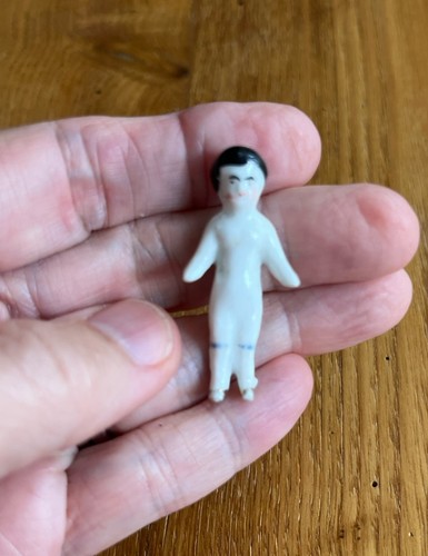 2 ANTIQUE Miniature Germany Porcelain Frozen Charlotte& ES Jointed Dolls - Picture 5 of 10