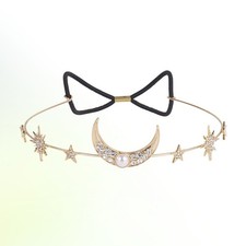 Stars Moon Crown Rhinestone Tiara Bridal Hair Crown Wedding Jewelry Multi Color