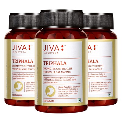 Jiva Ayurveda Triphala Tablet, 120 Tablets Each Pack Of 3