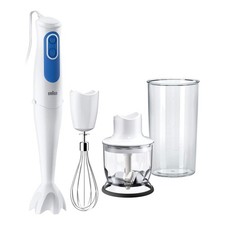 Braun MultiQuick 3 Hand Blender MQ3025 Omelette 700W Chopper & Beaker White/Blue