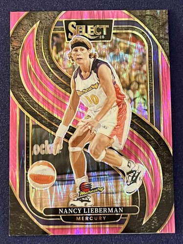 Nancy Lieberman - Premier Level Pink Flash Prizm - 2025 Panini Select WNBA #135