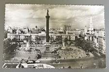 Postcard Trafalgar Square Nelson's Column London RPPC c1955 Used Surrey