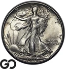 1946-S Walking Liberty Half Dollar, Frosty Near Gem BU++