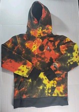 Air Jordan Hoodie Youth M Rare Orange Tie Dye Pullover Hoodie Sweatshirt Jumpman